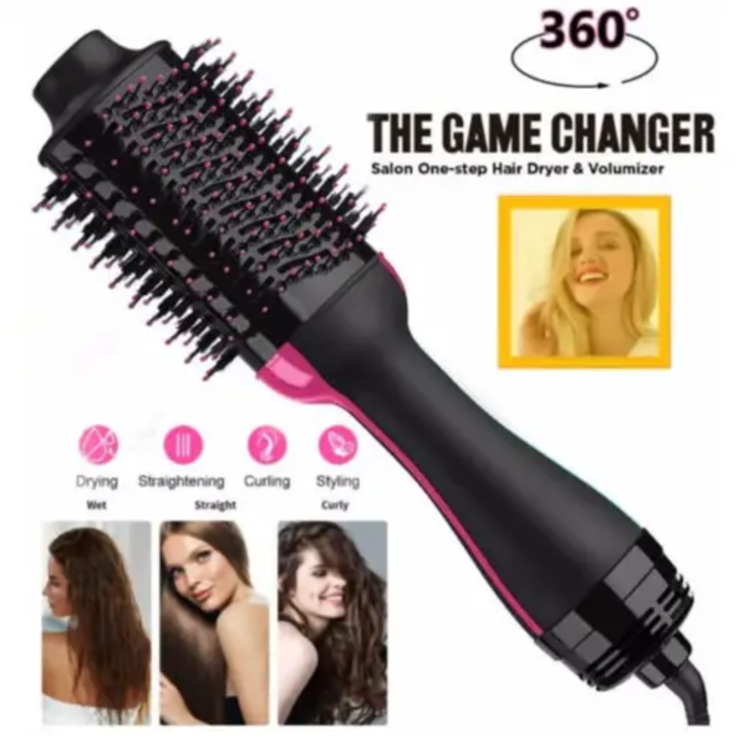 One Step 3-in-1 Hair Dryer & Volumizer: Salon Blowout in Half the Time